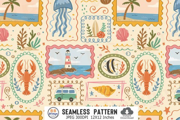 Bringing the Coastline to Your Creations with Beach Summer Pattern Ocean Coastal Paper