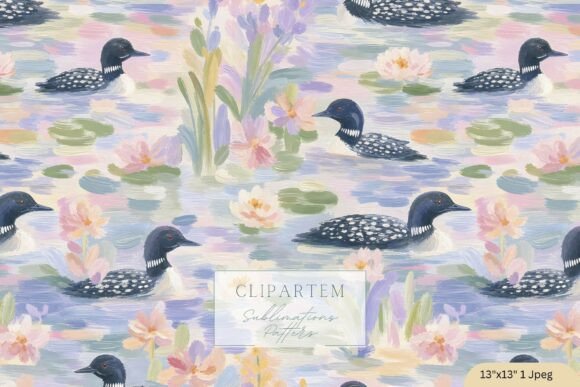 Designing with Loon Seamless Pattern Background Repeats for Cottage Aesthetic Projects