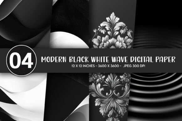 Elevating Brand Aesthetics: The Strategic Role of Modern Black White Wave Digital Paper in Contemporary Design