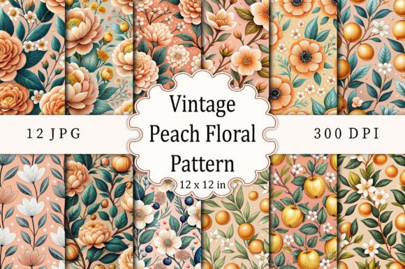 Elevating Brand Aesthetics: The Strategic Value of the Vintage Peach Floral Pattern