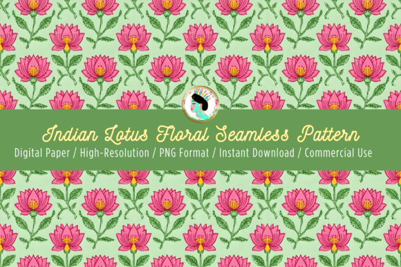 Evaluating the Pink Lotus Block Print Seamless Pattern for Design Projects