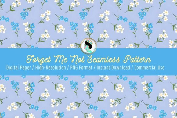 Forget Me Not Vintage Seamless Pattern Guide