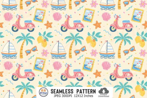Integrating the Italian Coastal Summer Seamless Pattern into Your Creative Workflow