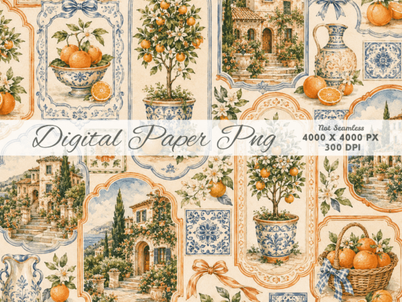 Mediterranean Orchard Digital Paper Vi: A Creative Guide