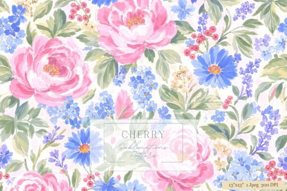 Pink Peony Blue Floral Pattern: A Designer's Guide