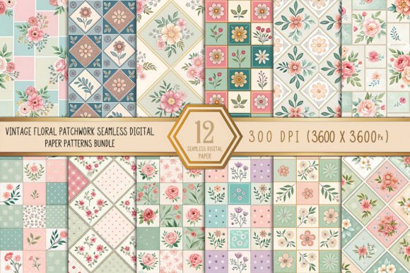 Reviving Nostalgia: The Creative Power of Vintage Floral Patchwork Digital Paper