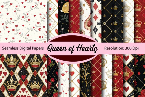 Unlocking Creative Potential with Queen of Hearts Seamless Digital Paper