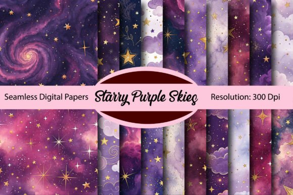 Unlocking Creative Potential with Starry Purple Skies Digital Paper