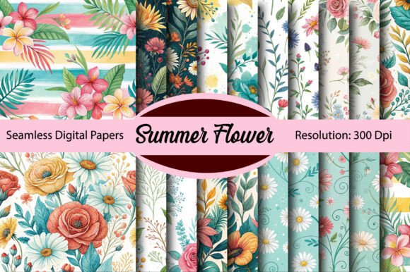 Unlocking Creativity with Summer Flower Seamless Digital Paper