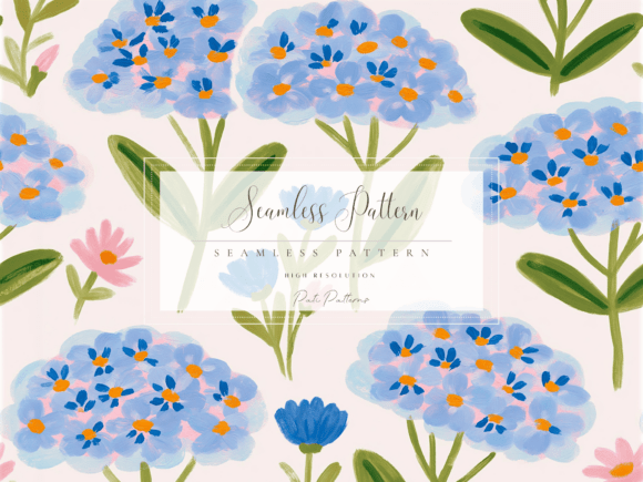 Unlocking Spring Creativity: A Guide to Using Blue Hydrangea Seamless Patterns for Kids' Crafts