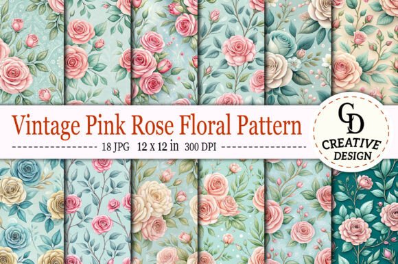 Unlocking the Potential of Vintage Pink Rose Floral Pattern for Modern Creative Projects