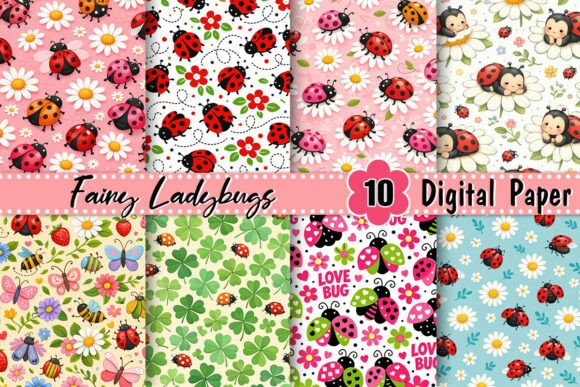 Whimsical Charm: Unpacking Fairy Lady Bugs Digital Paper